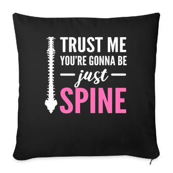 Lustiger Chiropraktiker Physiotherapeut - Sofakissenbezug 45 x 45 cm - Schwarz - Vorne