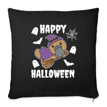 Platypus Happy Halloween Witch Kids Witches - Sofa pillowcase 17,3'' x 17,3'' (45 x 45 cm) - black - Front
