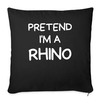 Imagine I'm a Rhino Halloween - Sofa pillowcase 17,3'' x 17,3'' (45 x 45 cm) - black - Front