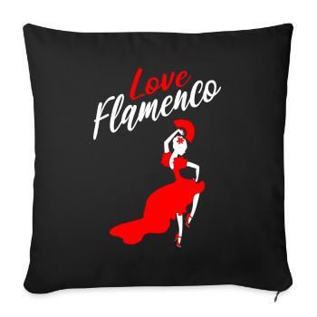 Flamenco -Tänzer Choreograph - Sofakissenbezug 45 x 45 cm - Schwarz - Vorne