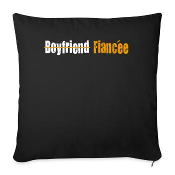 Couple Engagement Engaged Men Funny Fiancee - Sofa pillowcase 17,3'' x 17,3'' (45 x 45 cm) - black - Front