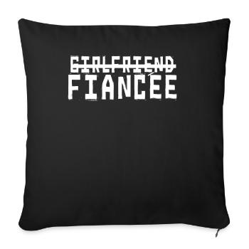 Girlfriend Fiancee Couple Engagement Engaged - Sofa pillowcase 17,3'' x 17,3'' (45 x 45 cm) - black - Front