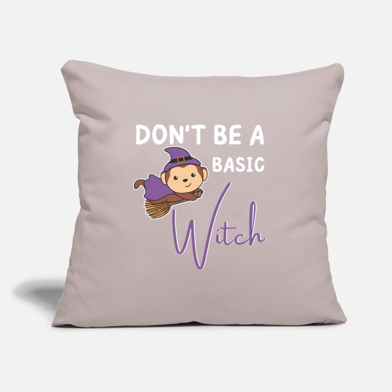 Affe Halloween Hexe Hexen don't be a basic witch Sofakissenbezug 45 x 45 cm