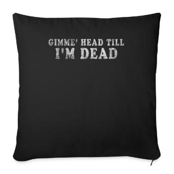Gimme Head Till I’m Dead 80s Lovers - Housse de coussin décorative 45 x 45 cm - noir - Devant