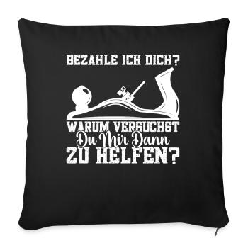 Zimmermann Meister Zimmerer Zimmermänner - Sofakissenbezug 45 x 45 cm - Schwarz - Vorne