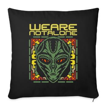 Funny Alien Saying, Alien 70s - Sofa pillowcase 17,3'' x 17,3'' (45 x 45 cm) - black - Front