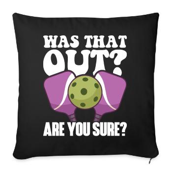 Raquette de pickleball pour pickleball, c’était fini - Housse de coussin décorative 45 x 45 cm - noir - Devant