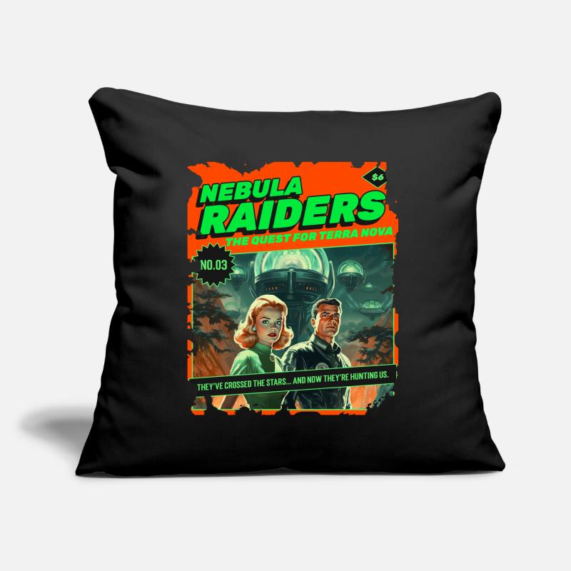Nebula Raiders, 50s, 1950's Comic, Space Sofa pillowcase 17,3'' x 17,3'' (45 x 45 cm)