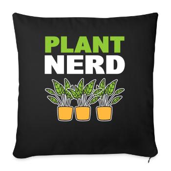 Plant Nerd Ökologe - Sofakissenbezug 45 x 45 cm - Schwarz - Vorne