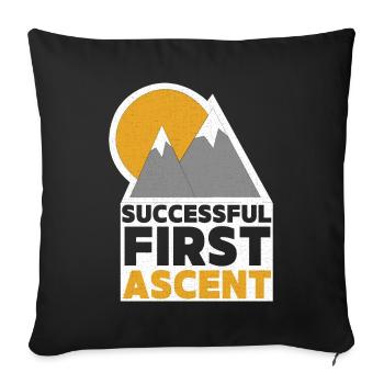 Mountaineer, Climbing Mountains, Mountain Peak Saying - Sofa pillowcase 17,3'' x 17,3'' (45 x 45 cm) - black - Front