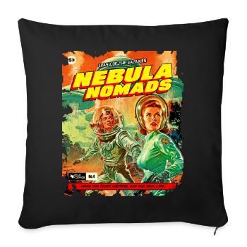 Comic Strip, 50s Comic, Nebula Nomads - Sofa pillowcase 17,3'' x 17,3'' (45 x 45 cm) - black - Front