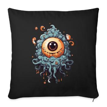 Eye with tentacles: The Halloween horror highlight - Sofa pillowcase 17,3'' x 17,3'' (45 x 45 cm) - black - Front