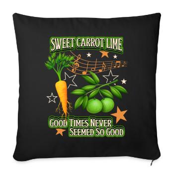 Carrot, Carrot, Lime Funny Saying, Pun - Sofa pillowcase 17,3'' x 17,3'' (45 x 45 cm) - black - Front