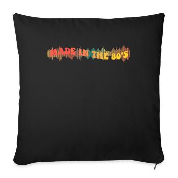 80's La musique des années 80 - Housse de coussin décorative 45 x 45 cm - noir - Devant