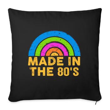 80's The 80s Music - Sofa pillowcase 17,3'' x 17,3'' (45 x 45 cm) - black - Front