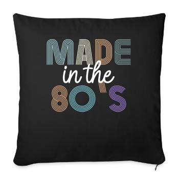 80's La musique des années 80 - Housse de coussin décorative 45 x 45 cm - noir - Devant