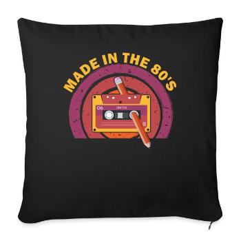 80's The 80s Music - Sofa pillowcase 17,3'' x 17,3'' (45 x 45 cm) - black - Front