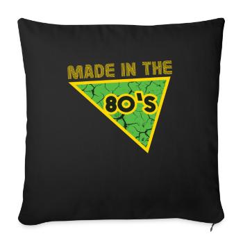 80's La musique des années 80 - Housse de coussin décorative 45 x 45 cm - noir - Devant