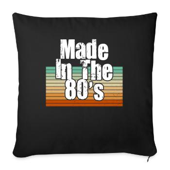 80's La musique des années 80 - Housse de coussin décorative 45 x 45 cm - noir - Devant
