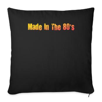 80's La musique des années 80 - Housse de coussin décorative 45 x 45 cm - noir - Devant
