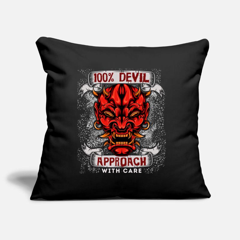 Devil Satan, funny devil saying in comic book style Sofa pillowcase 17,3'' x 17,3'' (45 x 45 cm)
