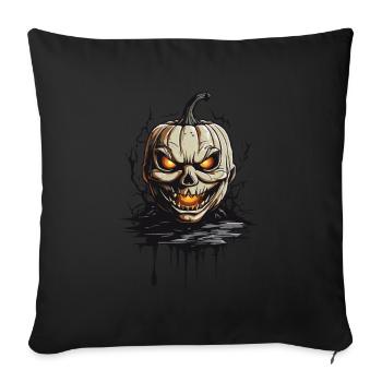 Spooky Monster citrouille Halloween Midnight Design - Housse de coussin décorative 45 x 45 cm - noir - Devant
