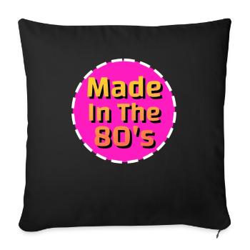 80's La musique des années 80 - Housse de coussin décorative 45 x 45 cm - noir - Devant