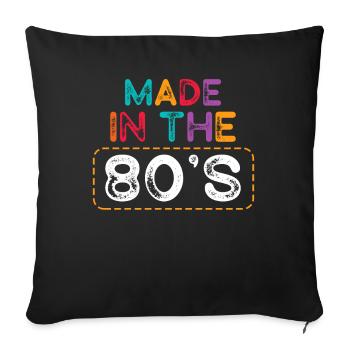 80's The 80s Music - Sofa pillowcase 17,3'' x 17,3'' (45 x 45 cm) - black - Front