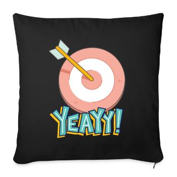 ye - Sofa pillowcase 17,3'' x 17,3'' (45 x 45 cm) - black - Front