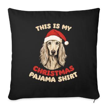 Saluki Christmas Pajamas Dogs - Sofa pillowcase 17,3'' x 17,3'' (45 x 45 cm) - black - Front