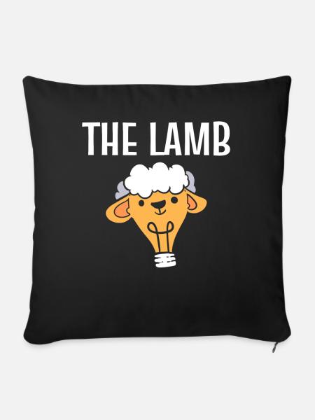 The Lamb Schafhirten - Sofakissenbezug 45 x 45 cm - Schwarz