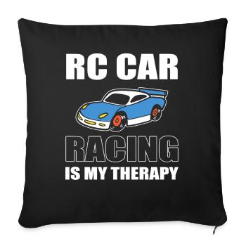 RC -Rennen RC -Enthusiast - Sofakissenbezug 45 x 45 cm - Schwarz - Vorne