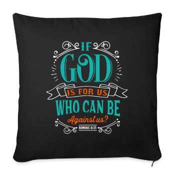 Messages from the Bible Light of the World - Sofa pillowcase 17,3'' x 17,3'' (45 x 45 cm) - black - Front