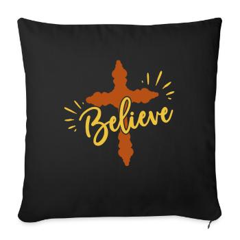 Proverbs and Messages from the Bible Psalms - Sofa pillowcase 17,3'' x 17,3'' (45 x 45 cm) - black - Front