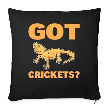 Got Crickets? Herpetologe - Sofakissenbezug 45 x 45 cm - Schwarz - Vorne