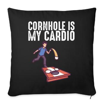 Pickleball Racket Pickle Ball I Dont Alway Play - Sofa pillowcase 17,3'' x 17,3'' (45 x 45 cm) - black - Front