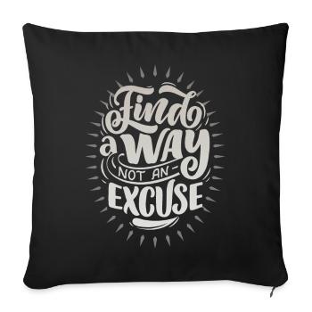 Citation motivante pour les personnes positives - Housse de coussin décorative 45 x 45 cm - noir - Devant