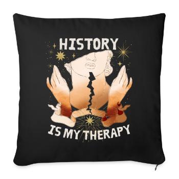 Greek Statue, History, Ancient Goddess - Sofa pillowcase 17,3'' x 17,3'' (45 x 45 cm) - black - Front