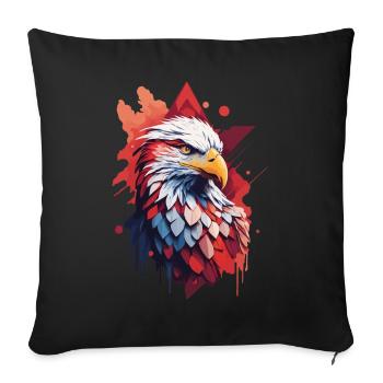 Eagle Crest Aesthetics Bird Pride Design - Sofa pillowcase 17,3'' x 17,3'' (45 x 45 cm) - black - Front