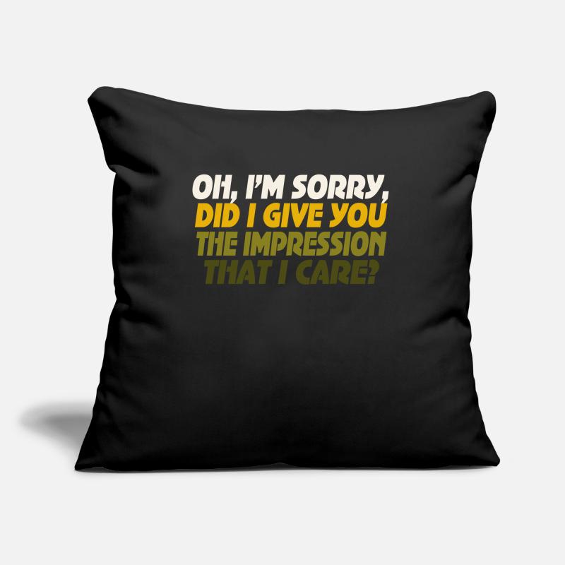 Indifférence, Sarcasme, Attitude différente Housse de coussin décorative 45 x 45 cm