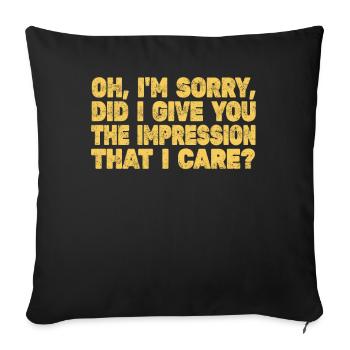 Indifference Sarcasm Different Attitude - Sofa pillowcase 17,3'' x 17,3'' (45 x 45 cm) - black - Front