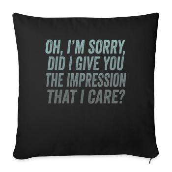 Indifference Sarcasm Different Attitude - Sofa pillowcase 17,3'' x 17,3'' (45 x 45 cm) - black - Front