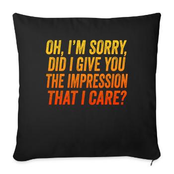 Indifference Sarcasm Different Attitude - Sofa pillowcase 17,3'' x 17,3'' (45 x 45 cm) - black - Front