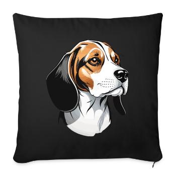 Beagle Streetwear Style Dog Lover Design - Sofa pillowcase 17,3'' x 17,3'' (45 x 45 cm) - black - Front