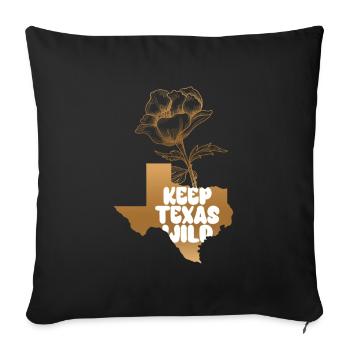 Wildflower Fields Wildflowers Bluebonnet Texas - Sofa pillowcase 17,3'' x 17,3'' (45 x 45 cm) - black - Front