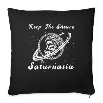 Saturnalia Keep Saturn In Ancient Roman Empire - Sofa pillowcase 17,3'' x 17,3'' (45 x 45 cm) - black - Front