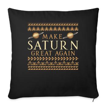 Saturn Space Planet Solar System Ancient Roman - Sofa pillowcase 17,3'' x 17,3'' (45 x 45 cm) - black - Front
