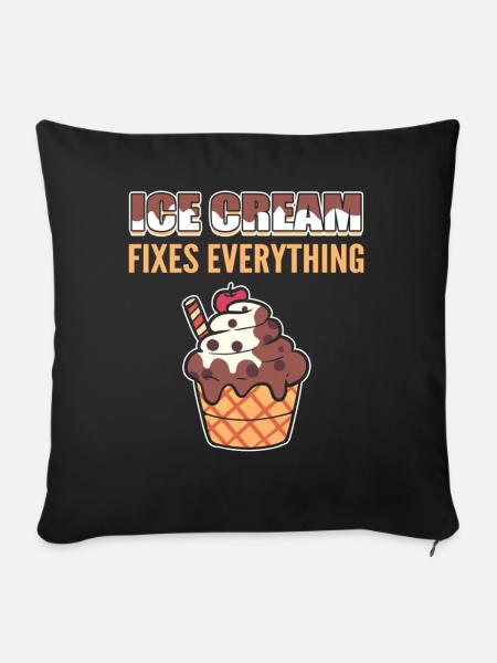 Eisliebhaber - Sofakissenbezug 45 x 45 cm - Schwarz