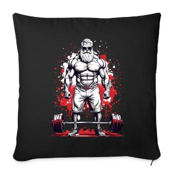 Eiserner Veteran Bodybuilding Ästhetik Kraftsport - Sofakissenbezug 45 x 45 cm - Schwarz - Vorne