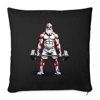 Senior Musculation Musculation Grand-père Force - Housse de coussin décorative 45 x 45 cm - noir - Devant